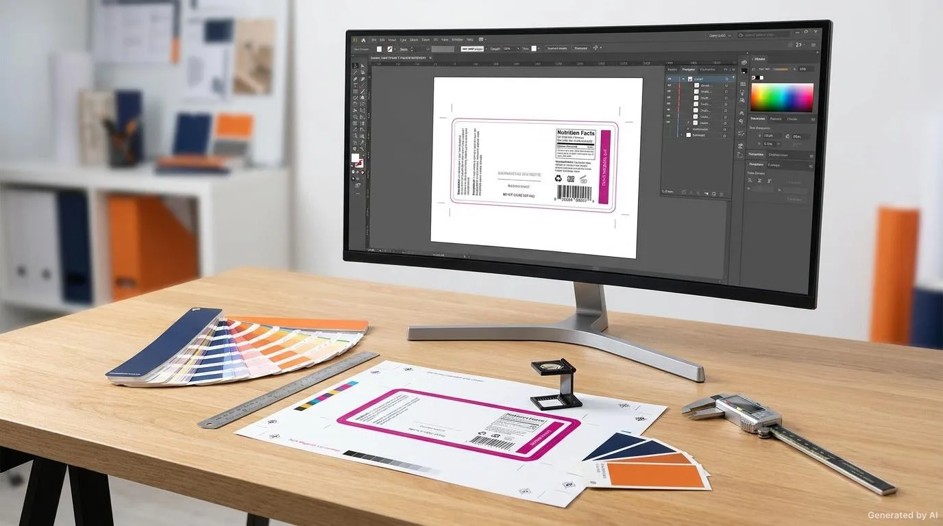 How Is a Label Design File Prepared for Print?