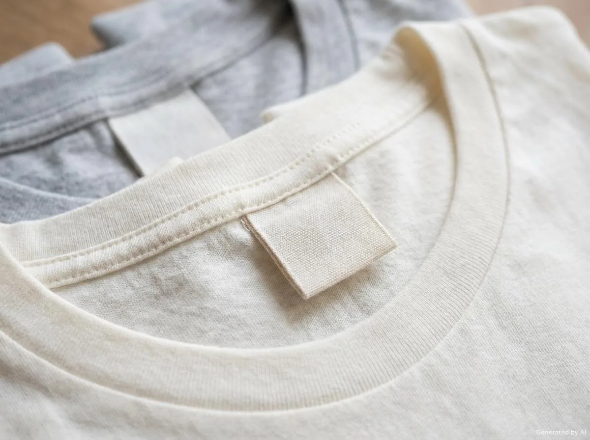 Label applications on textile products and fabric packaging