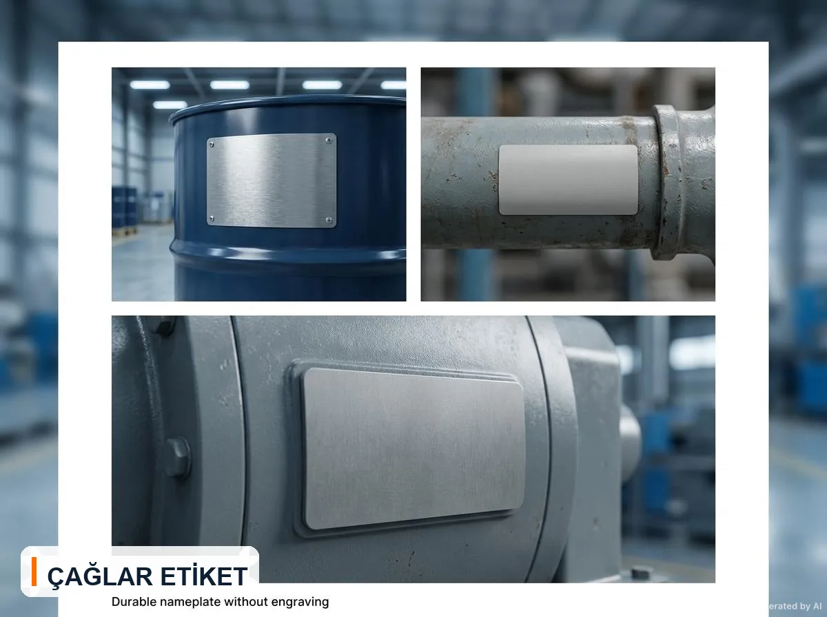 Industrieetiketten — Beispiel einer Etikettenanwendung
